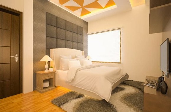 Luxury Kitchen with Island Counter and Pendant Lights