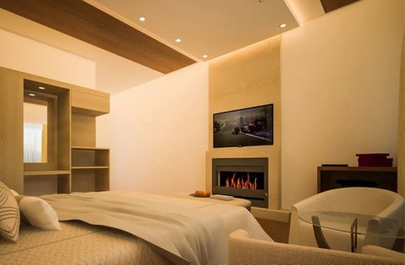 Elegant Kitchen Interior with Marble Finish